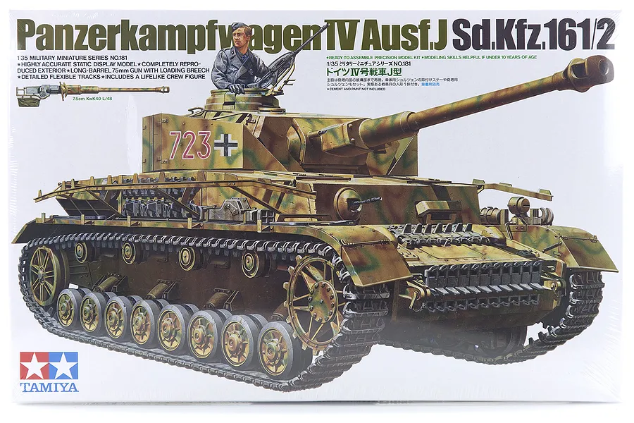 Tamiya 1/35 German Panzerkampfwagen IV Ausf.J (Sd.Kfz.161/2) Tank Scaled Plastic Model Kit image 17090