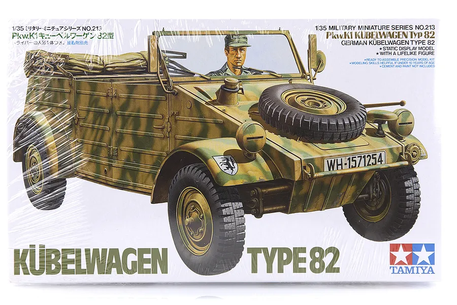 Tamiya 1/35 German Pkw. Kubelwagen Type 82 Truck Scaled Plastic Model Kit image 17097