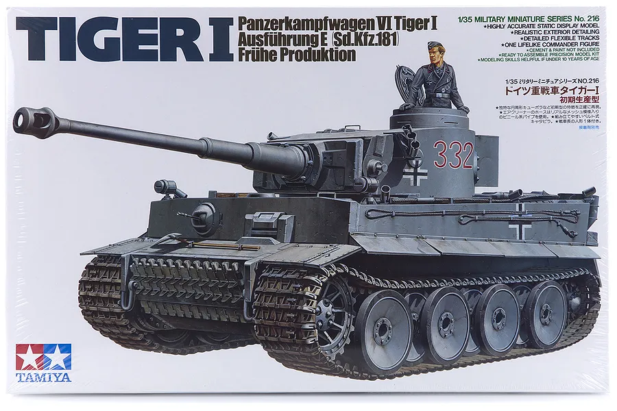 Tamiya 1/35 German Panzerkampfwagen VI Tiger 1 Ausfuhrung E (Sd.Kfz.181) Fruhe Produktion Tank Scaled Plastic Model Kit image 17099