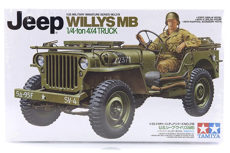 Tamiya 1/35 U.S. Willys MB Jeep Truck Scaled Plastic Model Kit image 17101
