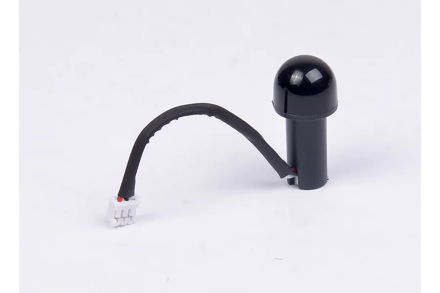 Heng Long infrared receiver module with a black mushroom-shaped sensor head, attached cable, and white multi-pin connector on a white background.