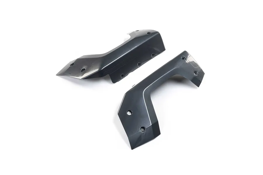 Losi left and right rear fender set in gunmetal grey against a white background.