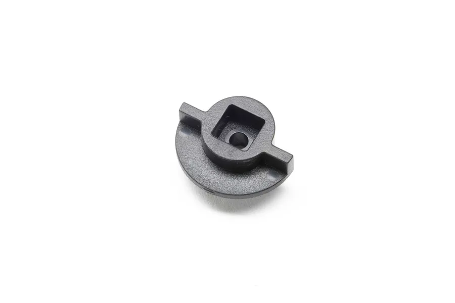 Spektrum transmitter wheel adaptor piece shown against a clean white background in a studio shot.