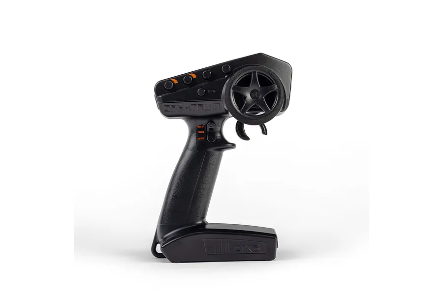 Side profile of the Spektrum DX3 Smart DSMR 2.4GHz RC transmitter against a clean white background.