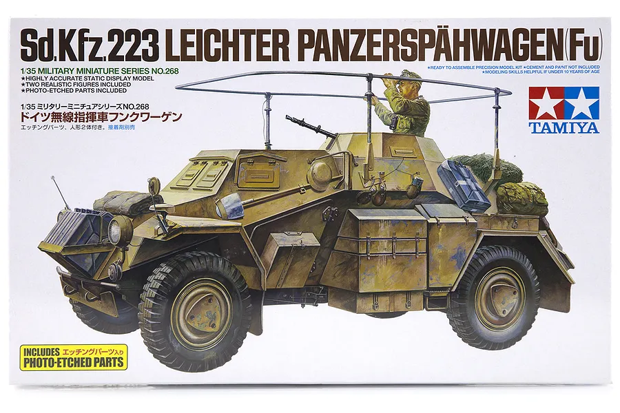 Tamiya 1/35 German Leichter Panzerspahwagen (Fu) (Sd.Kfz. 223) Scaled Plastic Model Kit image 17124