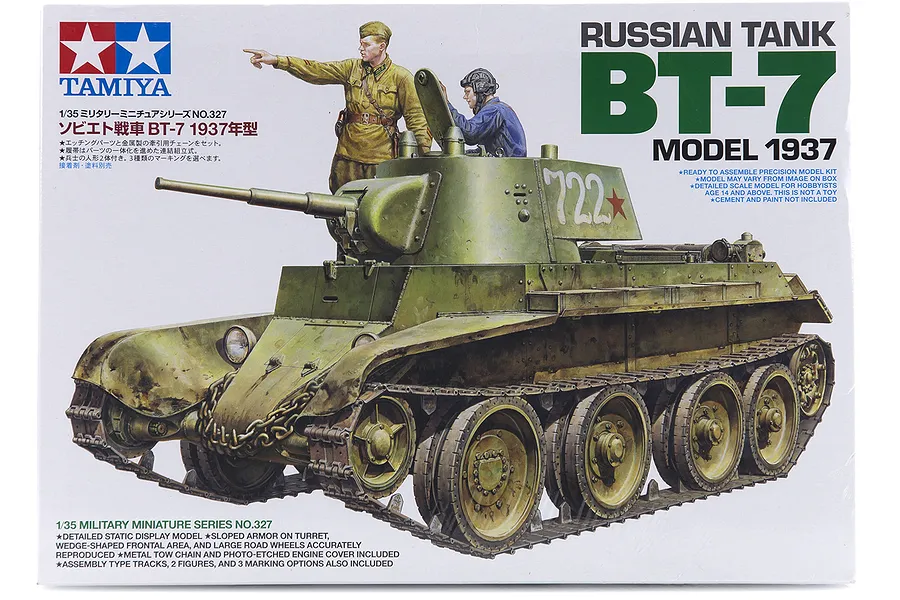 Tamiya 1/35 Russian 1937 BT-7 Tank Scaled Plastic Model Kit image 17156