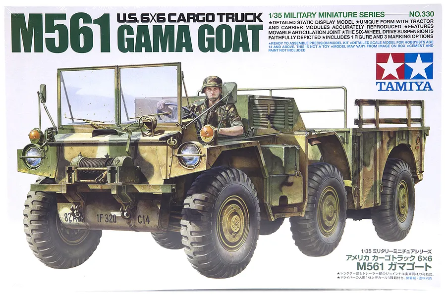 Tamiya 1/35 U.S. M561 Gama Goat 6x6 Cargo Truck Scaled Plastic Model Kit image 17159