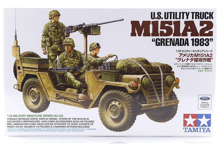 Tamiya 1/35 U.S. M151A2 (1983 Grenada) Ford Utility Truck Scaled Plastic Model Kit image 17161