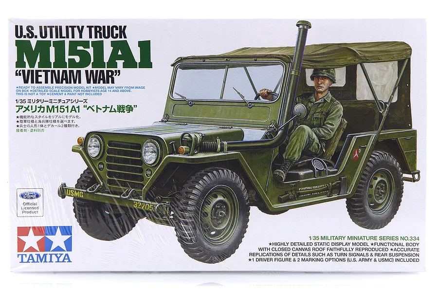 Tamiya 1/35 U.S. M151A1 Vietnam War Ford Utility Truck Scaled Plastic Model Kit image 17162