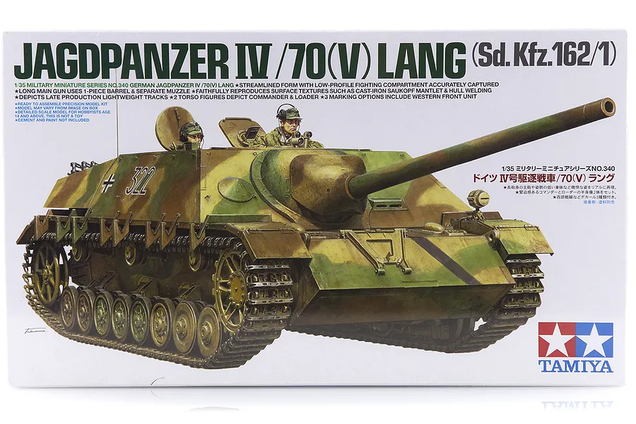 Tamiya 1/35 German Jagdpanzer IV/70(V)Lang (Sd.Kfz.162/1) Tank Scaled Plastic Model Kit image 17166