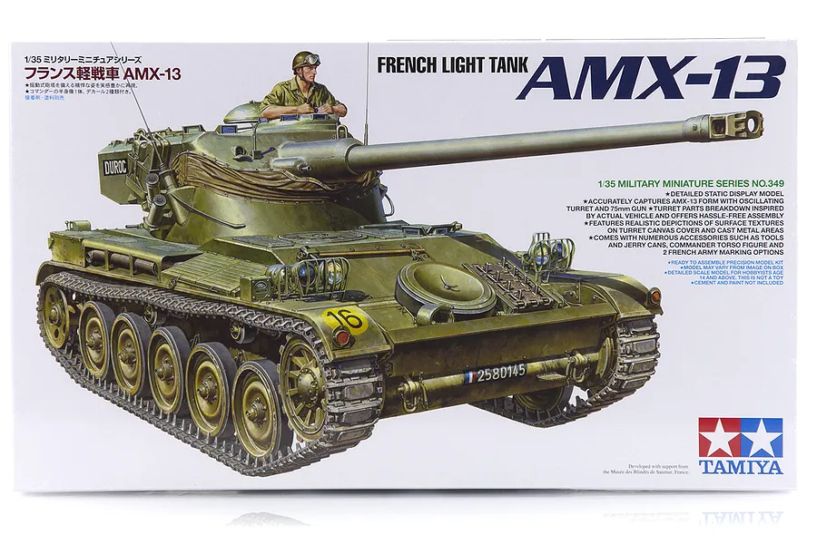 Tamiya 1/35 French AMX-13 Light Tank Scaled Plastic Model Kit image 17170