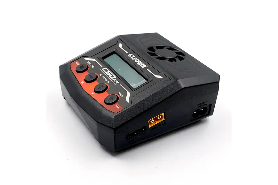 G.T. Power C6D Air smart battery charger shown from an angled studio view on a white background.