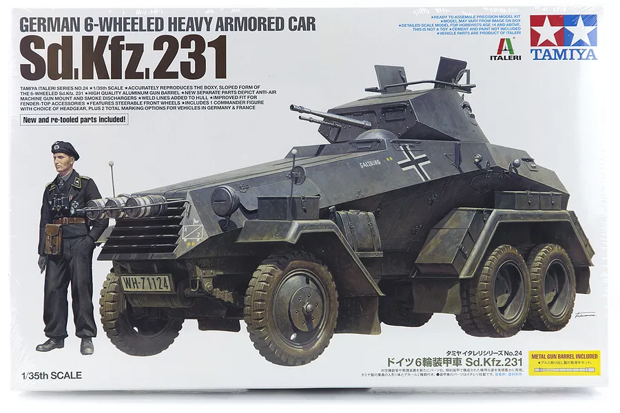 Tamiya 1/35 German 6-wheeled Heavy Armored Car (Sd.Kfz.231) Scaled Plastic Model Kit image 17181