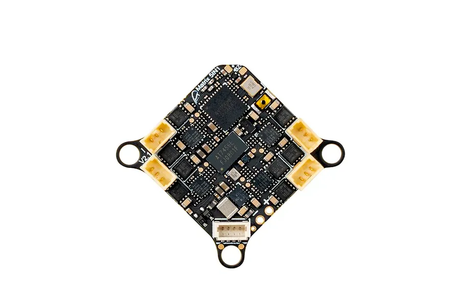 BetaFPV Matrix 1S 5IN1 V2 Brushless Flight Controller board shown from above on a clean white background.