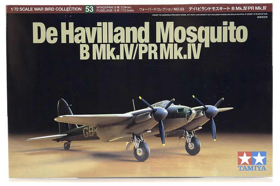 Tamiya 1/72 De Havilland Mosquito B Mk.IV/PR Mk.IV Bomber Scaled Plastic Model Kit image 17216