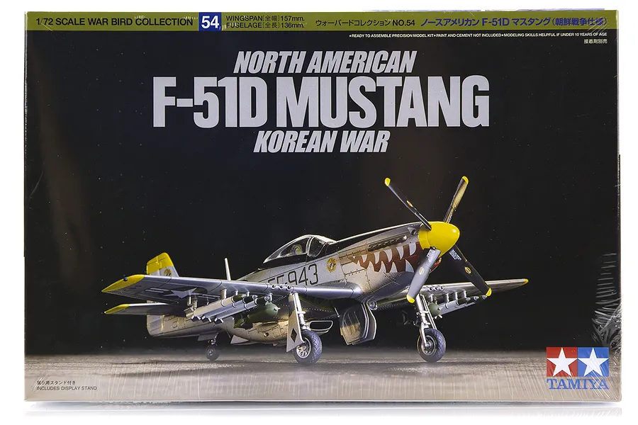 Tamiya 1/72 North American Korean War F-51D Mustang Fighter Scaled Plastic Model Kit image 17217