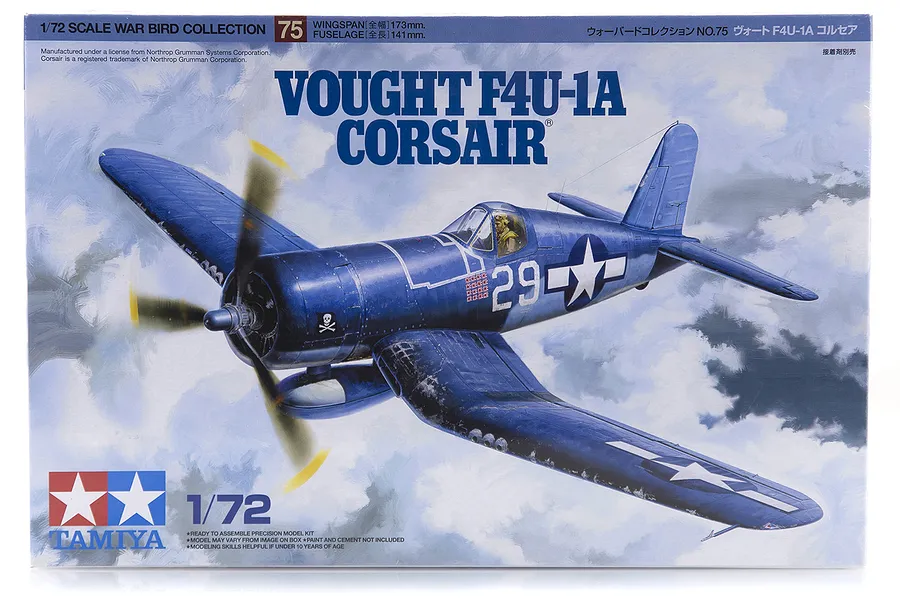 Tamiya 1/72 Vought F4U-1A Corsair Fighter Scaled Plastic Model Kit image 17227