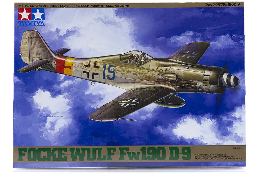 Tamiya 1/48 Focke-Wulf Fw190 D-9 Fighter Scaled Plastic Model Kit image 17252