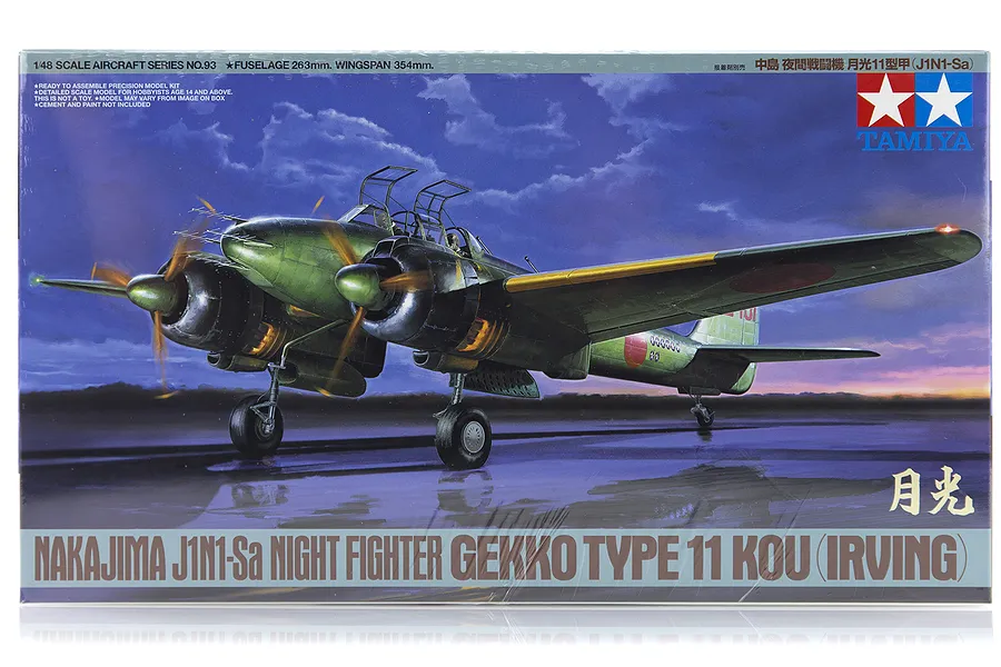 Tamiya 1/48 Nakajima J1N1-Sa Gekko Type 11 Kou Irving Night Fighter Scaled Plastic Model Kit image 17274