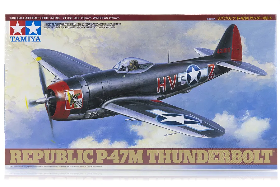 Tamiya 1/48 Republic P-47M Thunderbolt Fighter Scaled Plastic Model Kit image 17277