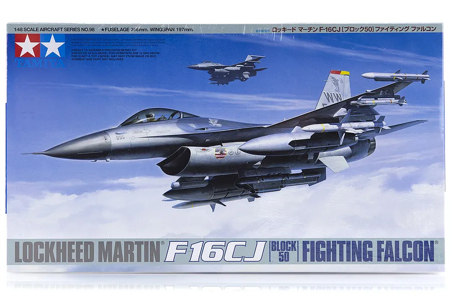 Tamiya 1/48 Lockheed Martin Block 50 F-16 CJ Fighting Falcon Jet Scaled Plastic Model Kit image 17279