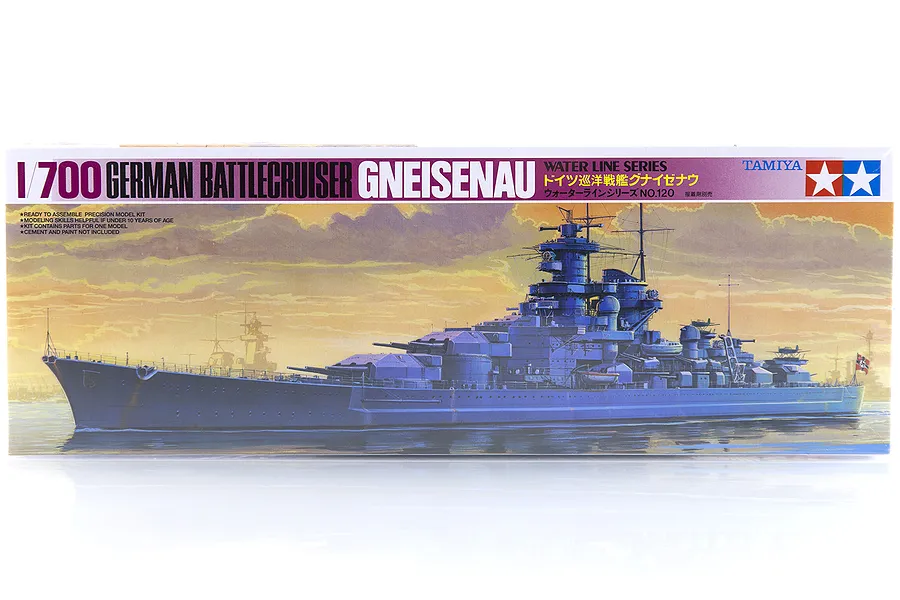 Tamiya 1/700 German Gneisenau Battlecruiser (Waterline Series) Plastic Model Kit image 1
