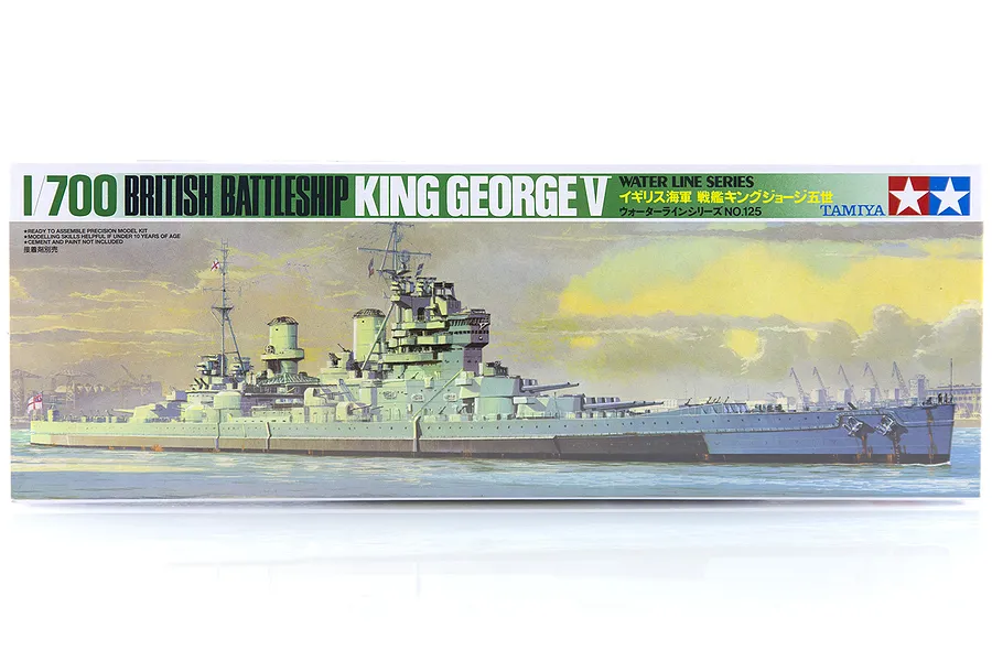 Tamiya 1/700 British King George V Battleship (Waterline Series) Plastic Model Kit image 17310