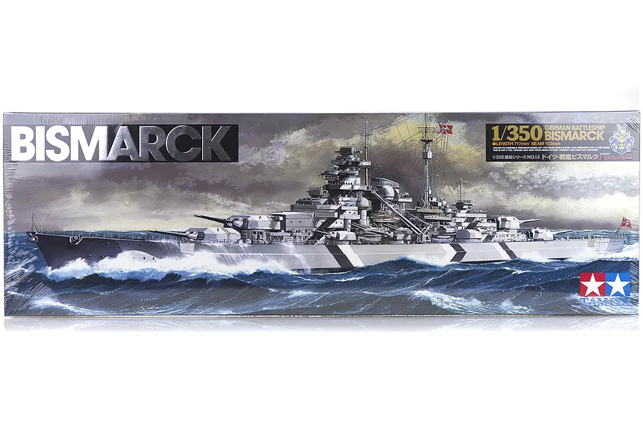 Tamiya 1/350 German Bismarck Battleship Scaled Plastic Model Kit image 17316
