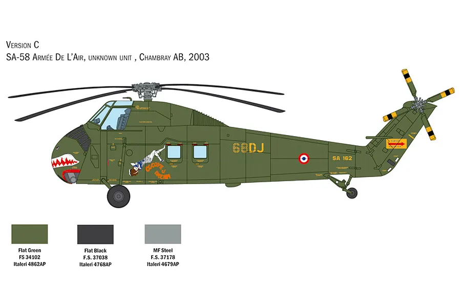 Italeri 1/48 H-34A Pirate /UH-34D U.S. Marines Helicopter Scaled Plastic Model Kit image 8