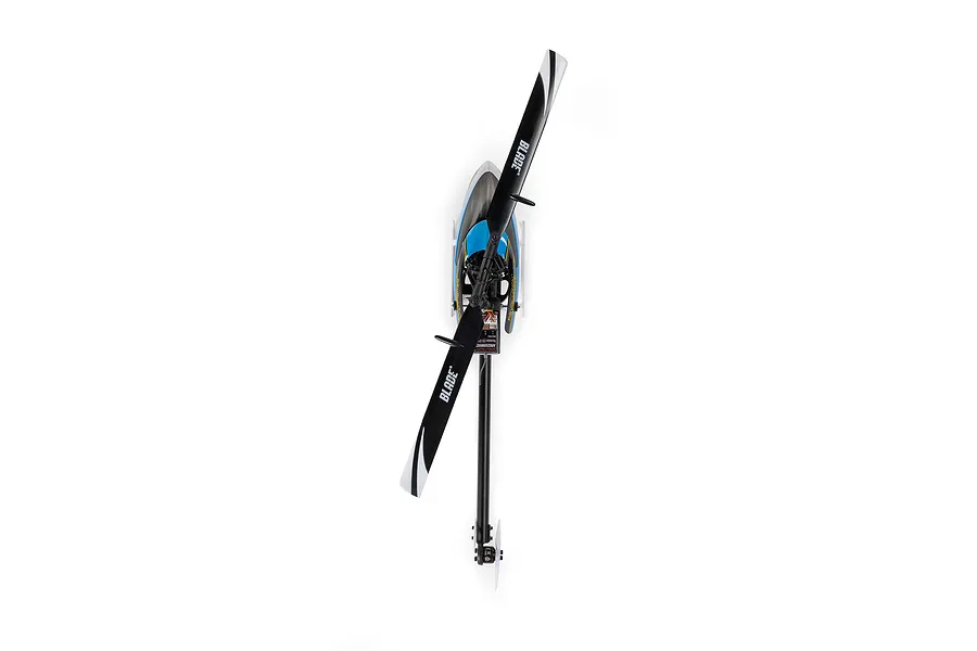 Top-down view of the Blade Revolution 155 CP RC helicopter against a clean white studio background.