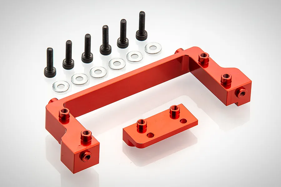 Rovan Red Aluminium Steering Servo Mount image 17352