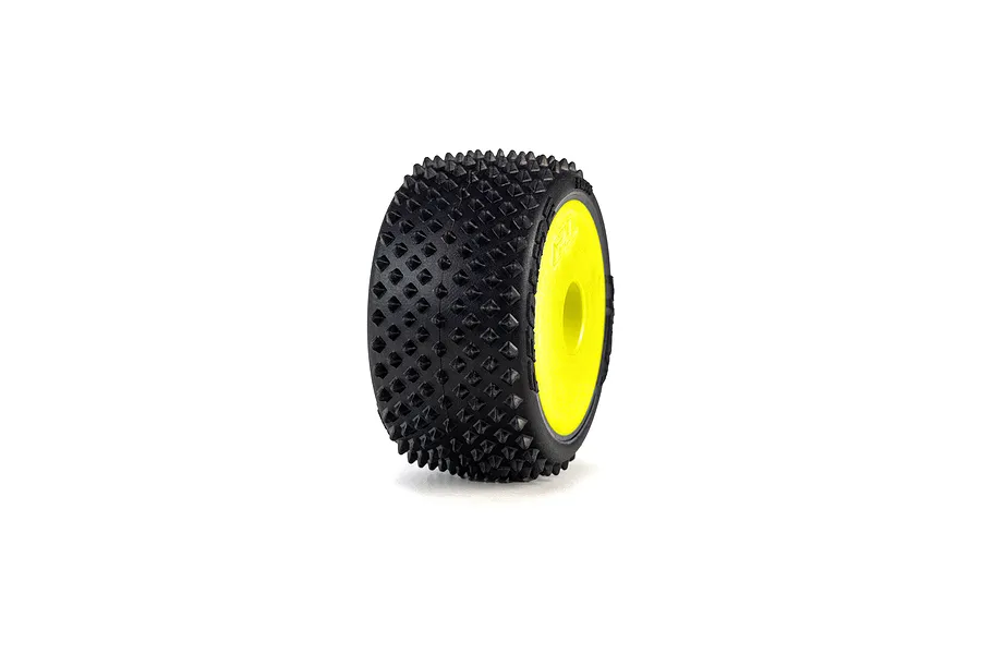 Pro-Line 1/28 Prism Carpet Tyres on Yellow Dish Rims - Glued Wheels 4Pcs image 4