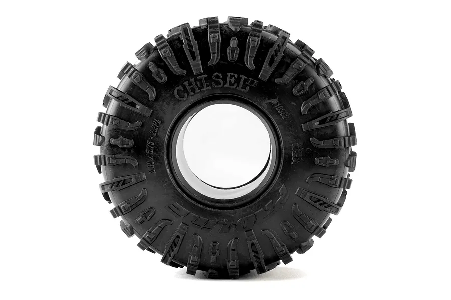 Pro-Line 2.2 inch Chisel II crawler tyre viewed from the side against a white background.