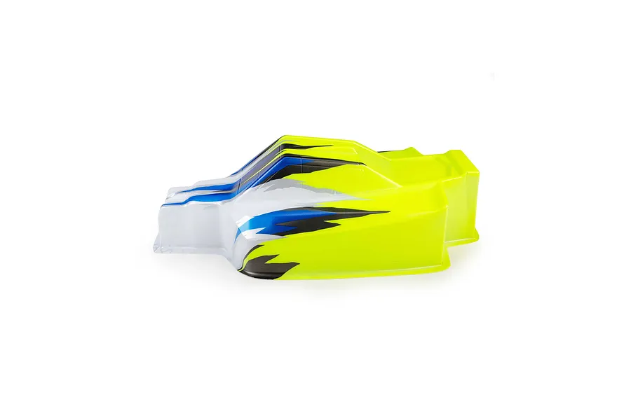 Pro-Line 1/8 Sector Hase Limited Edition Painted Body Shell in yellow, blue, black, and white.