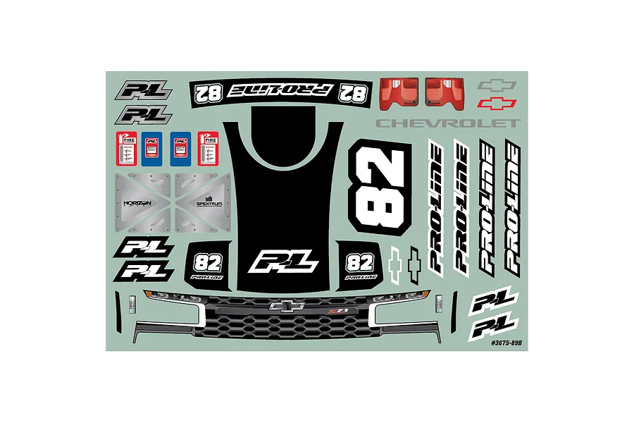 Pro-Line 1/16 2019 Chevy Silverado Trophy Truck Limited Edition Painted Body Shell - Matte Black image 12