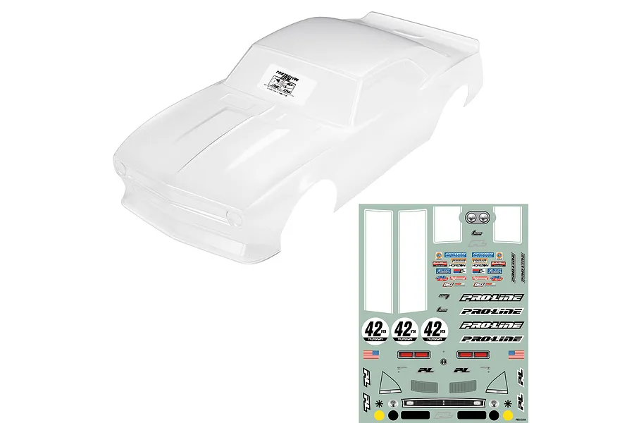 Pro-Line 1/12 1968 Chevy Camaro VTA Unpainted Body Shell - Clear image 15