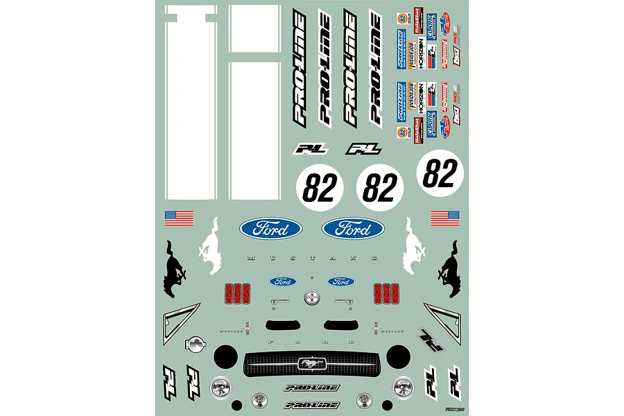 Pro-Line 1/12 1968 Ford Mustang VTA Unpainted Body Shell - Clear image 14