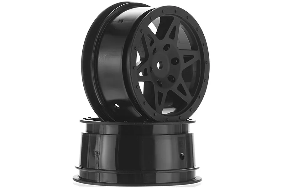 ARRMA 2.0/2.2&amp;quot; RAIDER Front Black Rims 2Pcs image 17402