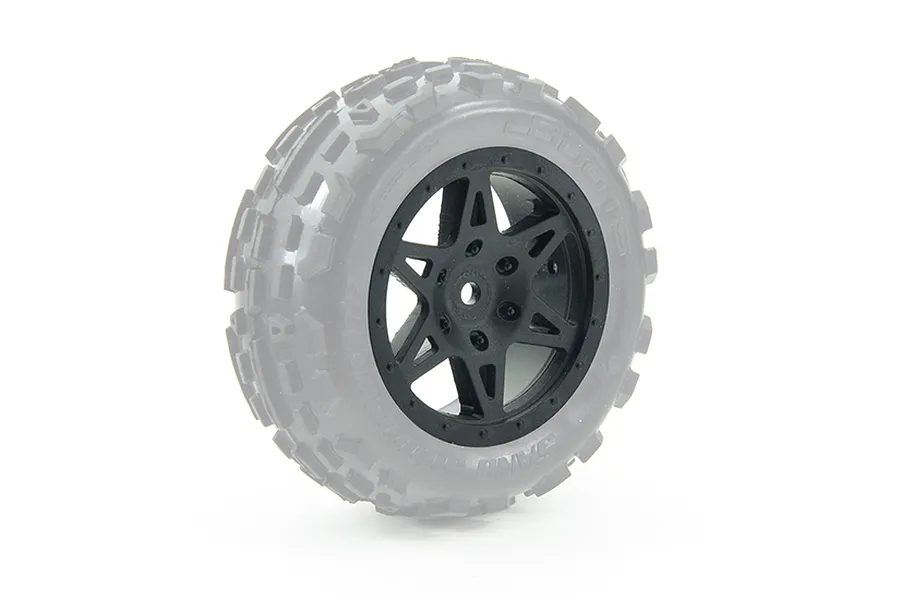 ARRMA 2.0/2.2&amp;quot; RAIDER Front Black Rims 2Pcs image 17403