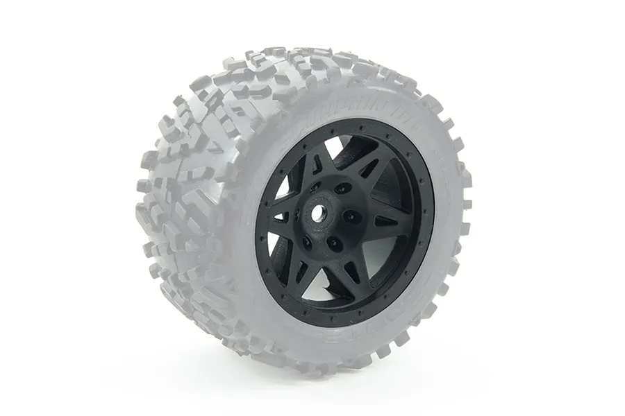 ARRMA 2.0/2.2&amp;quot; RAIDER Rear Black Rims 2Pcs image 17405