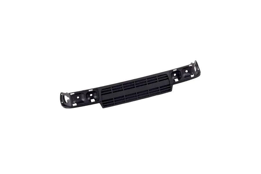 Black plastic front grille component for FMS 1/10 Toyota LC80 Landcruiser scale RC model viewed on a clean white background.