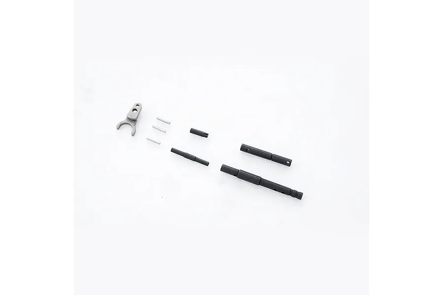 FMS V2 transmission gear shift linkage set components laid out on a white background.