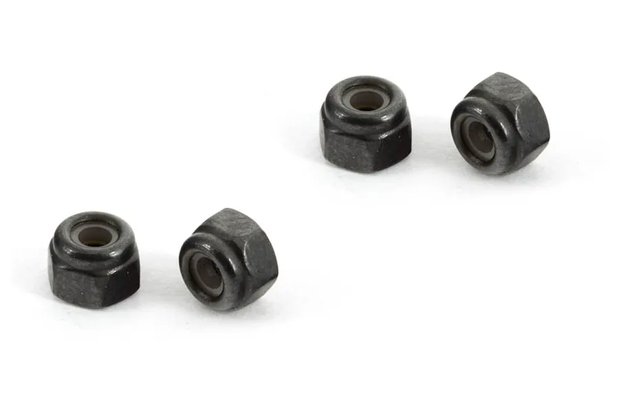 ARRMA 2.5mm Black Steel Nyloc Nuts 4Pcs image 17437