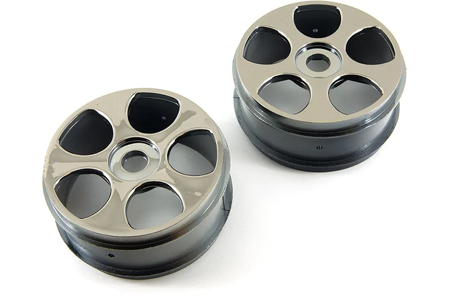 ARRMA 3.3&amp;quot; TYPHON Chrome Black Rims 2Pcs image 17462