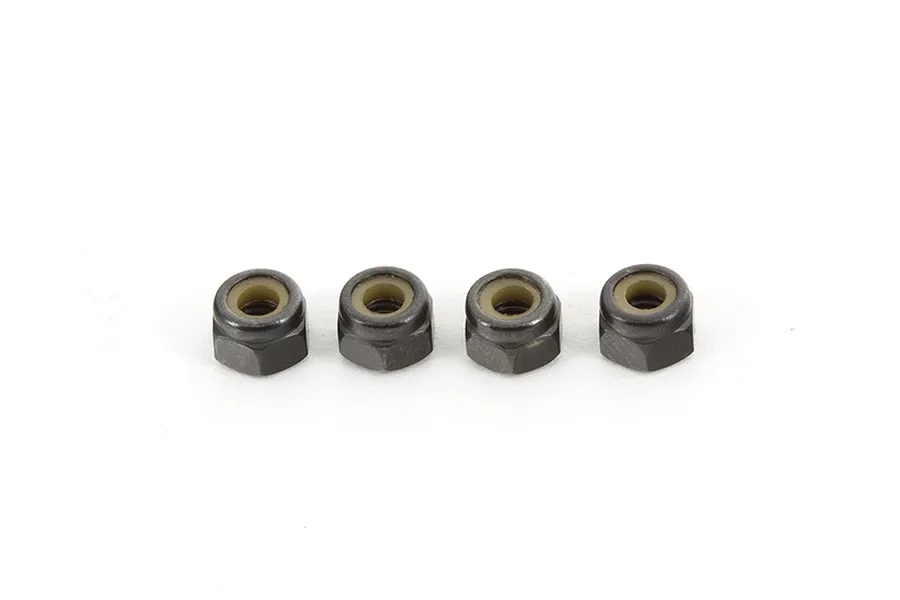 ARRMA 4mm Black Steel Nyloc Nuts 4Pcs image 17527