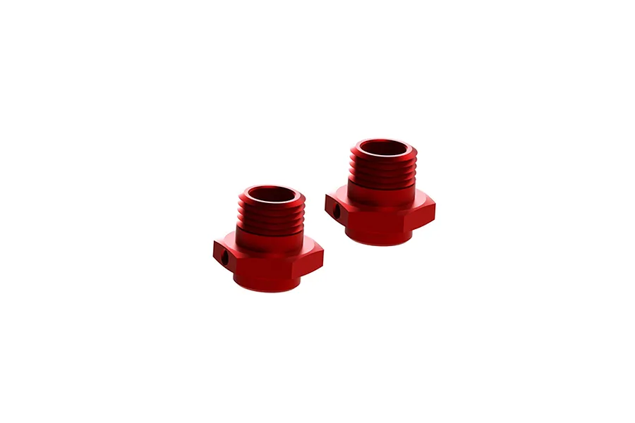 ARRMA Red Aluminium 17mm Wheel Hexes image 17659
