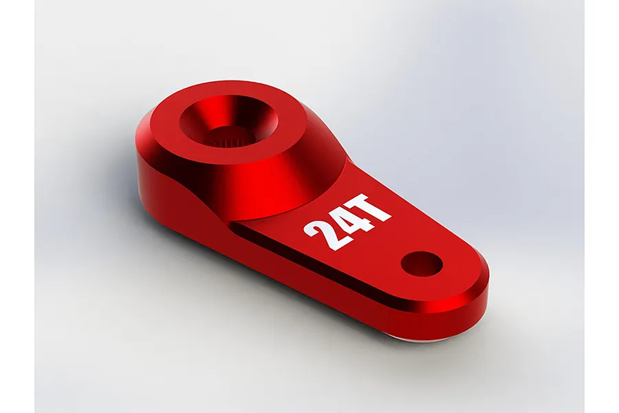 ARRMA Red Aluminium 24T Servo Horn image 17662