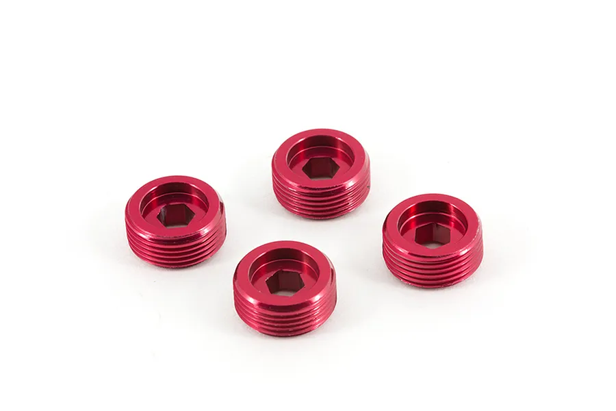 ARRMA Red Aluminium Front Hub Nuts 4Pcs image 17668
