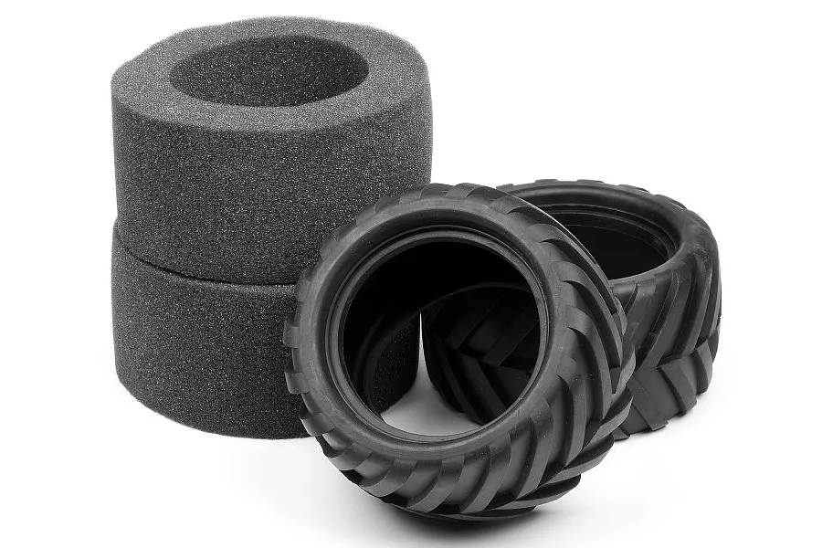 HPI Bullet MT/ST 3.2&amp;quot; Ammunition Tyres w/ Foam 2Pcs image 17736