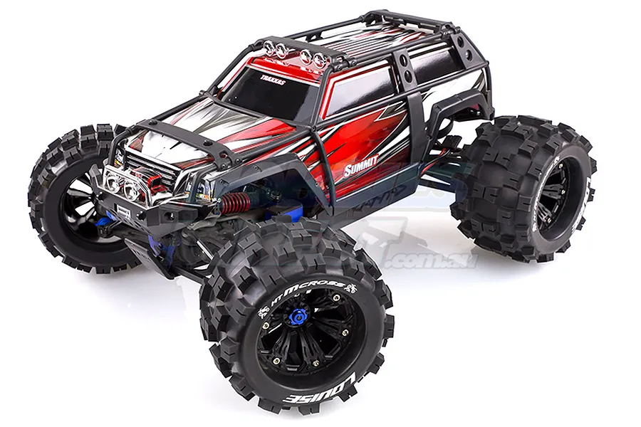 Louise 3.8&amp;quot; MT-Mcross Tyres on Black Spoke Rims - Glued Truck Wheels w/ Foam 2Pcs image 5